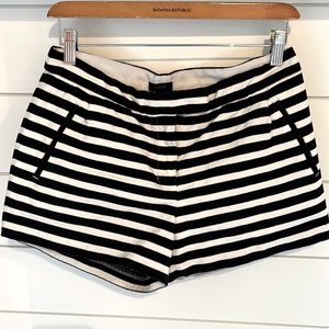 J. Crew navy and white stripe shorts